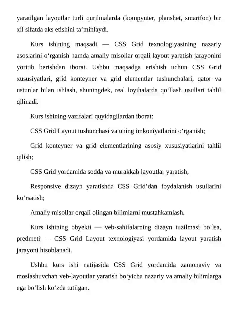 CSS Grid yordamida layout yaratish 4