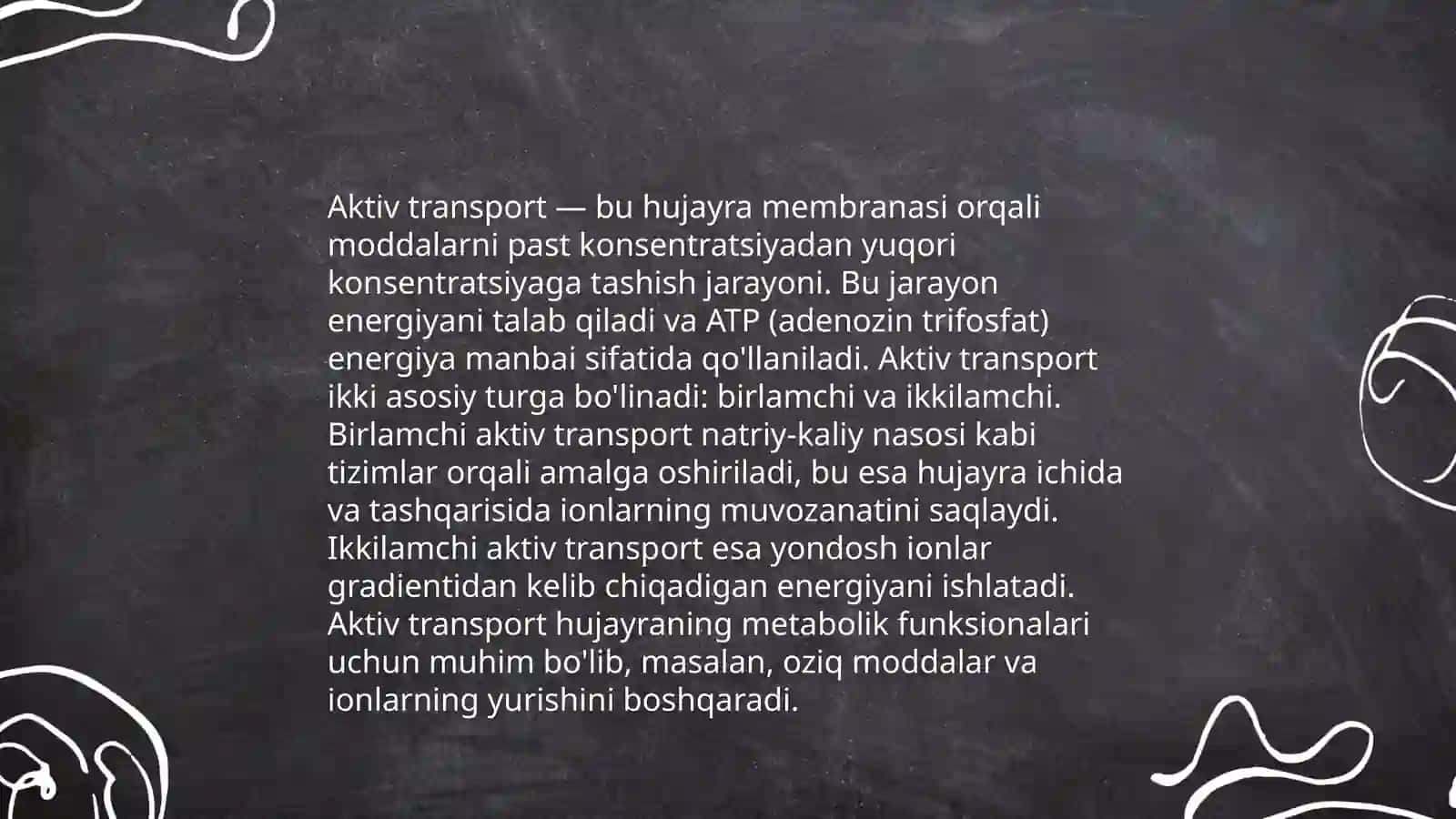 Membranalar orqali transport mexanizmi 4