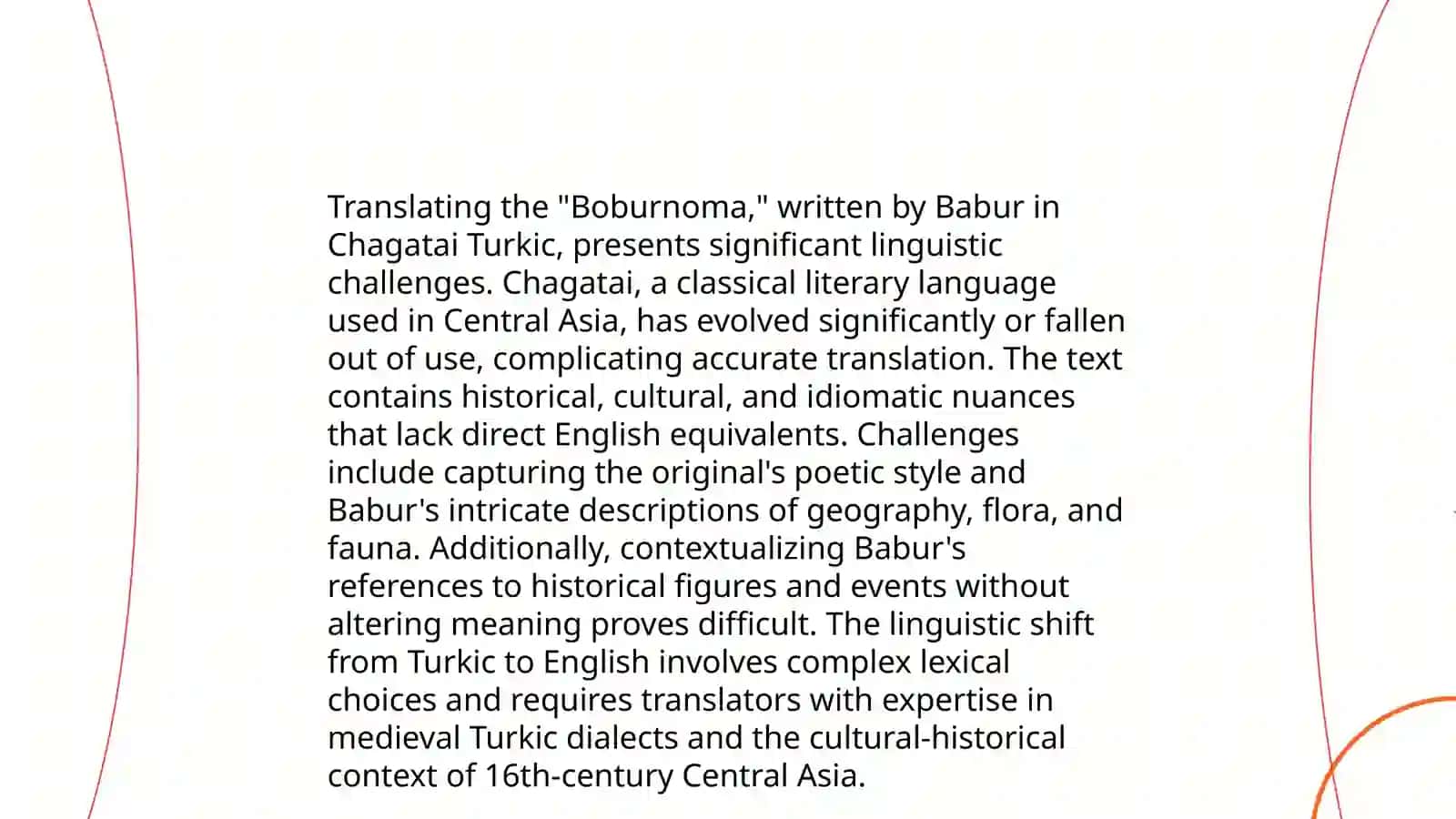 Analysis of translations of "Boburnoma" 4