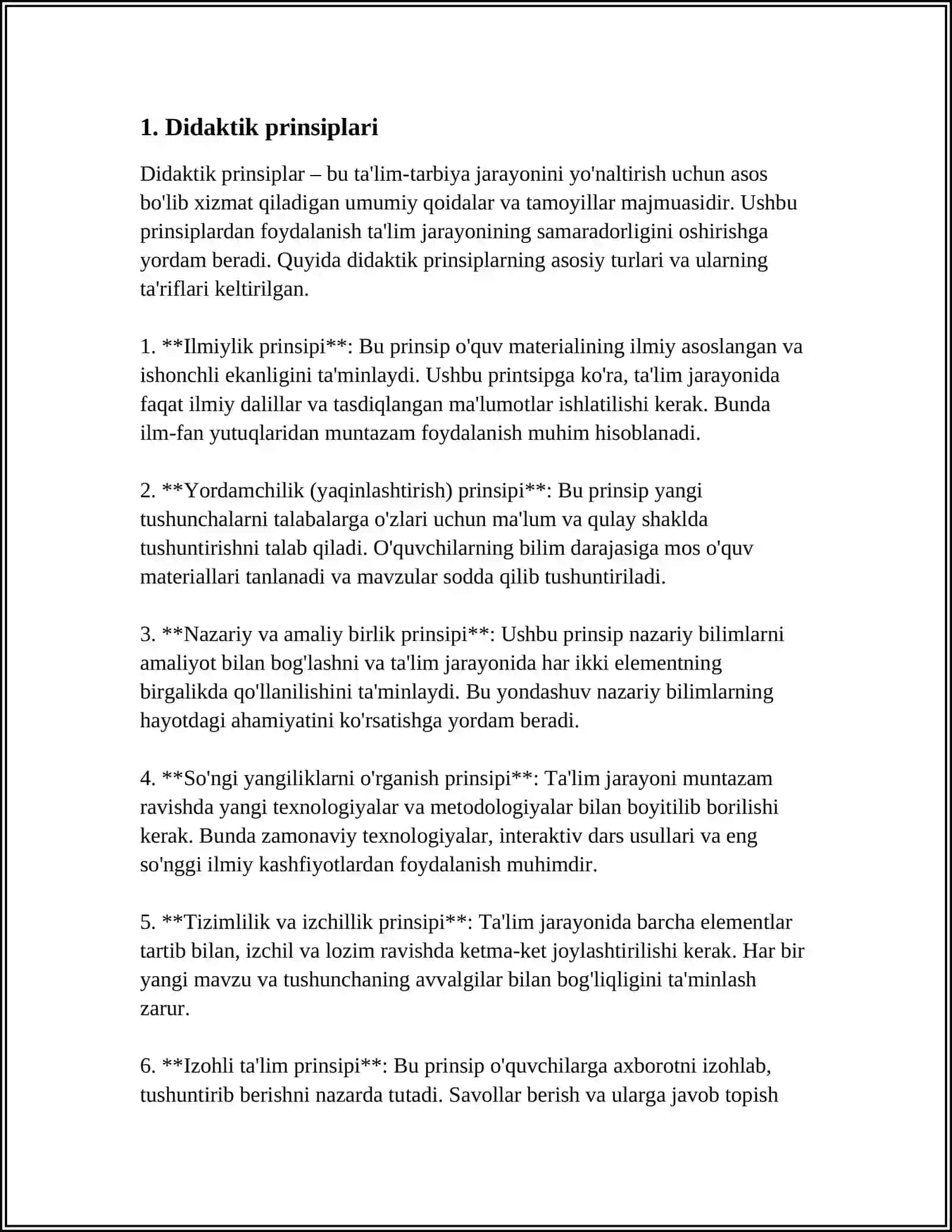 PEDAGOGIK FANLARNI O'QITISH METODLARI TASNIFI 4