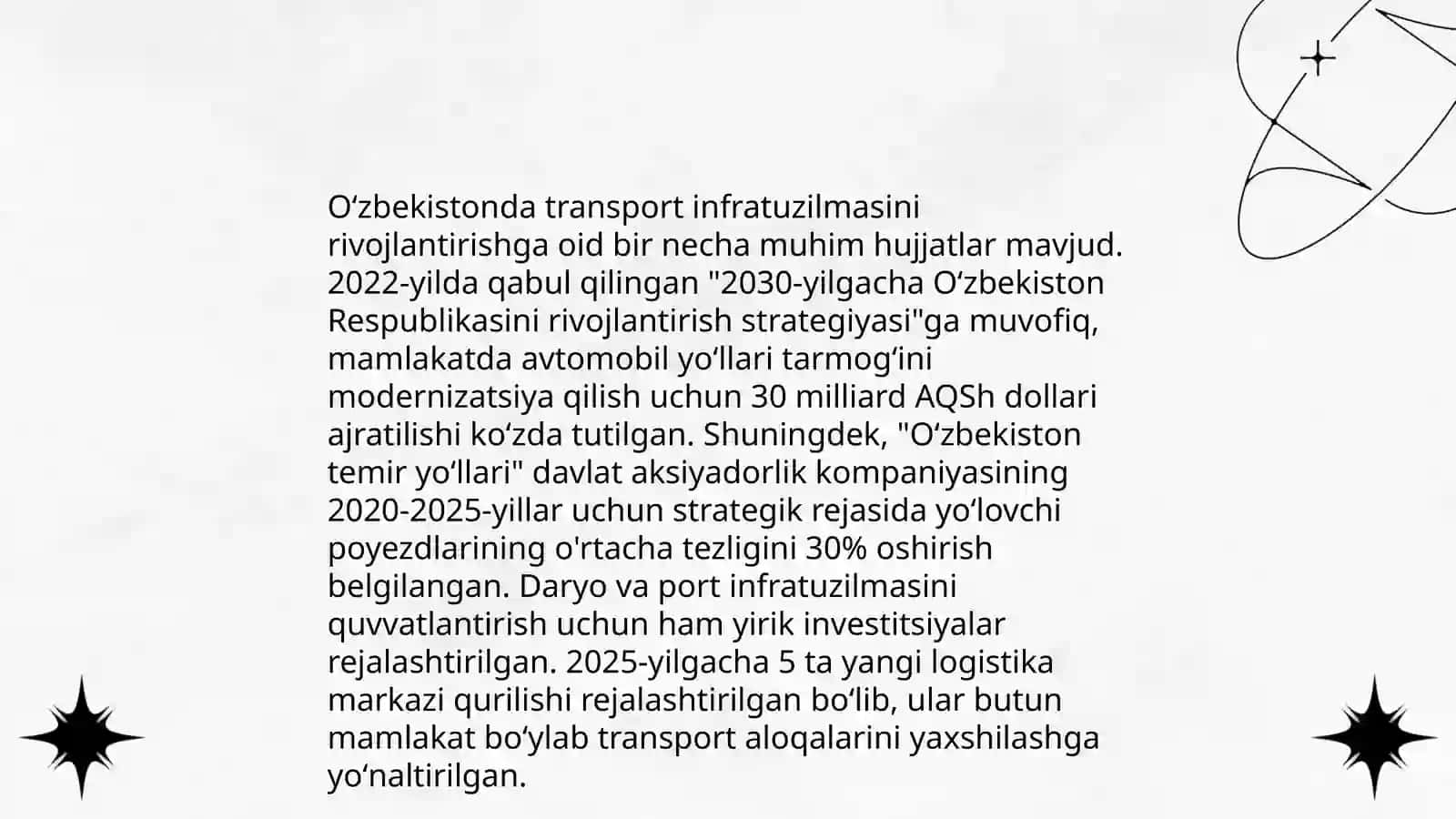 Shahar transport tizimini rejalashtirish faoliyatini tartibga soluvchi qonun va qonun osti hujjatlari tahlili 4