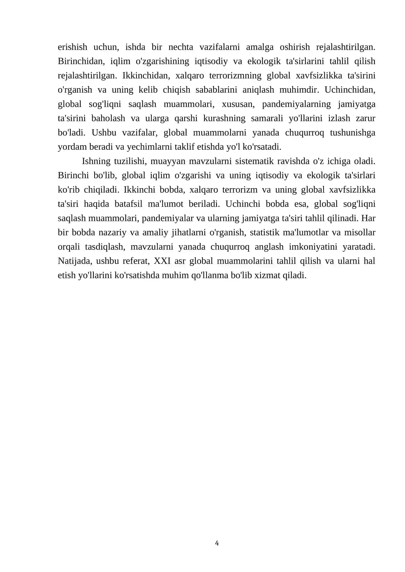 XXI asring global muammolari va uning oqibatlari 4