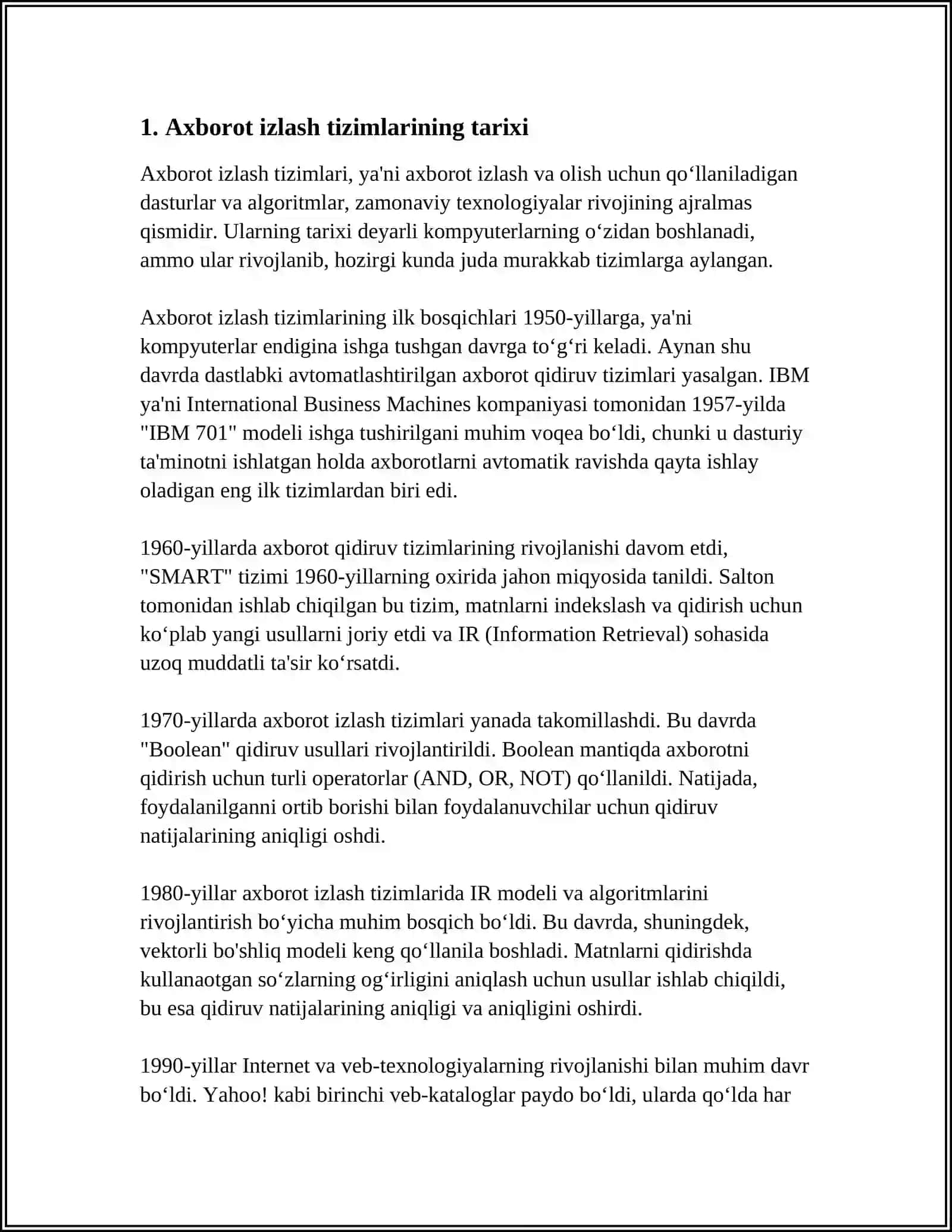 Axborot Izlash Tizimlari Va Ulardan Foydalanish 4