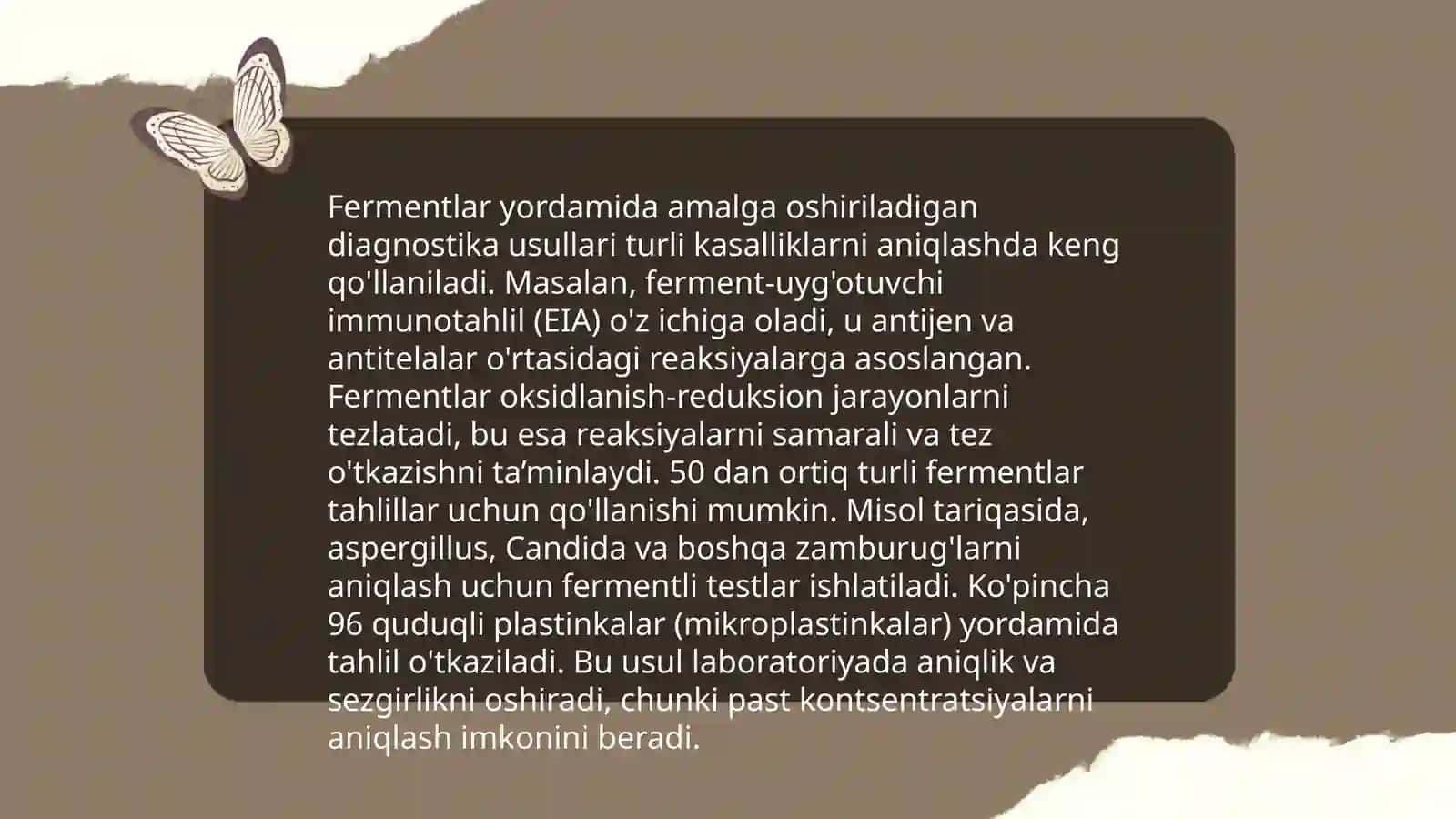 Fermentlarning tibbiyotda qo'llanilishi 4