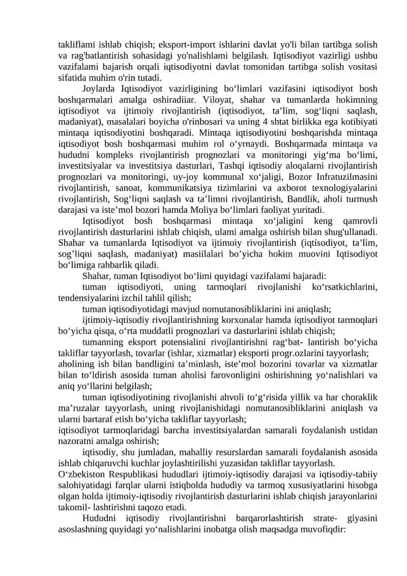 IJTIMOIY-IQTISODIY RIVOJLANISHNI DASTURLASH, PROGNOZLASHTIRISH VA REJALASHTIRISH 4