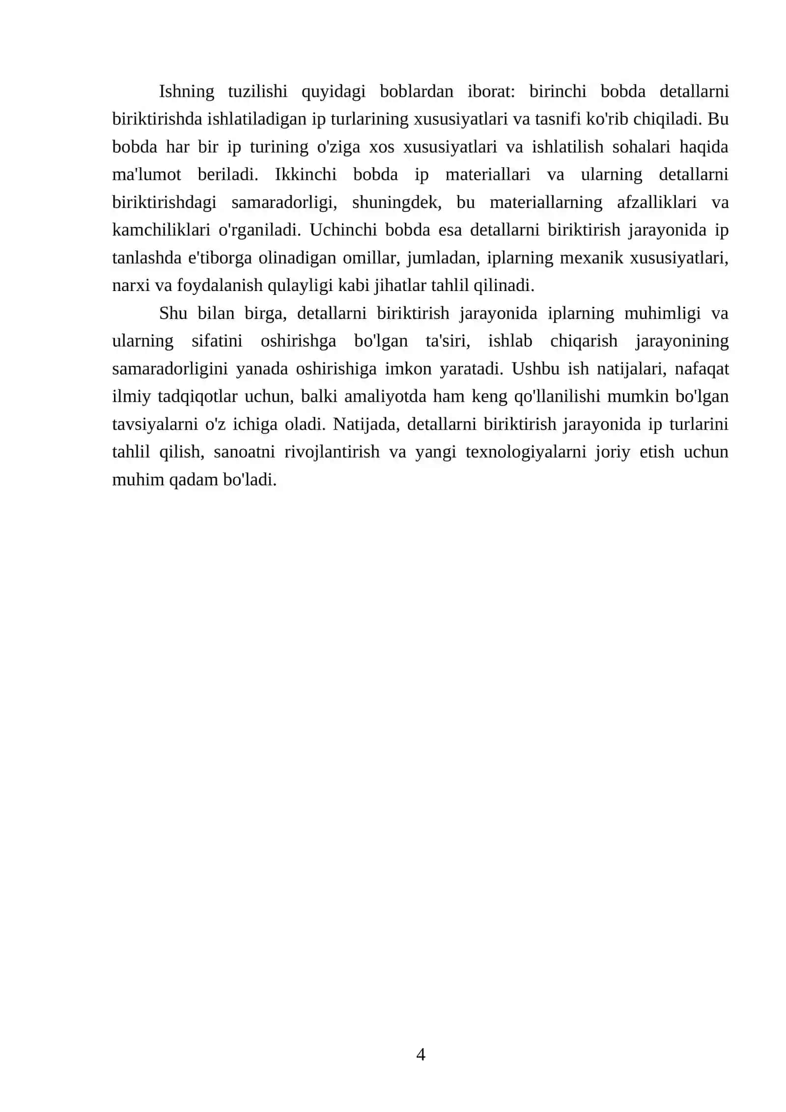 Detallarni biriktirish jarayonida qòllaniladigan ip turlarini tahlil qilish 4