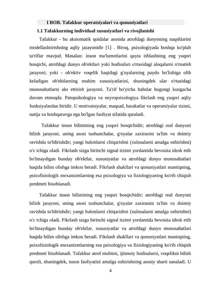 TAFAKKUR HAQIDA UMUMIY TASAVVURLAR VA NAZARIY YONDASHUVLAR 4