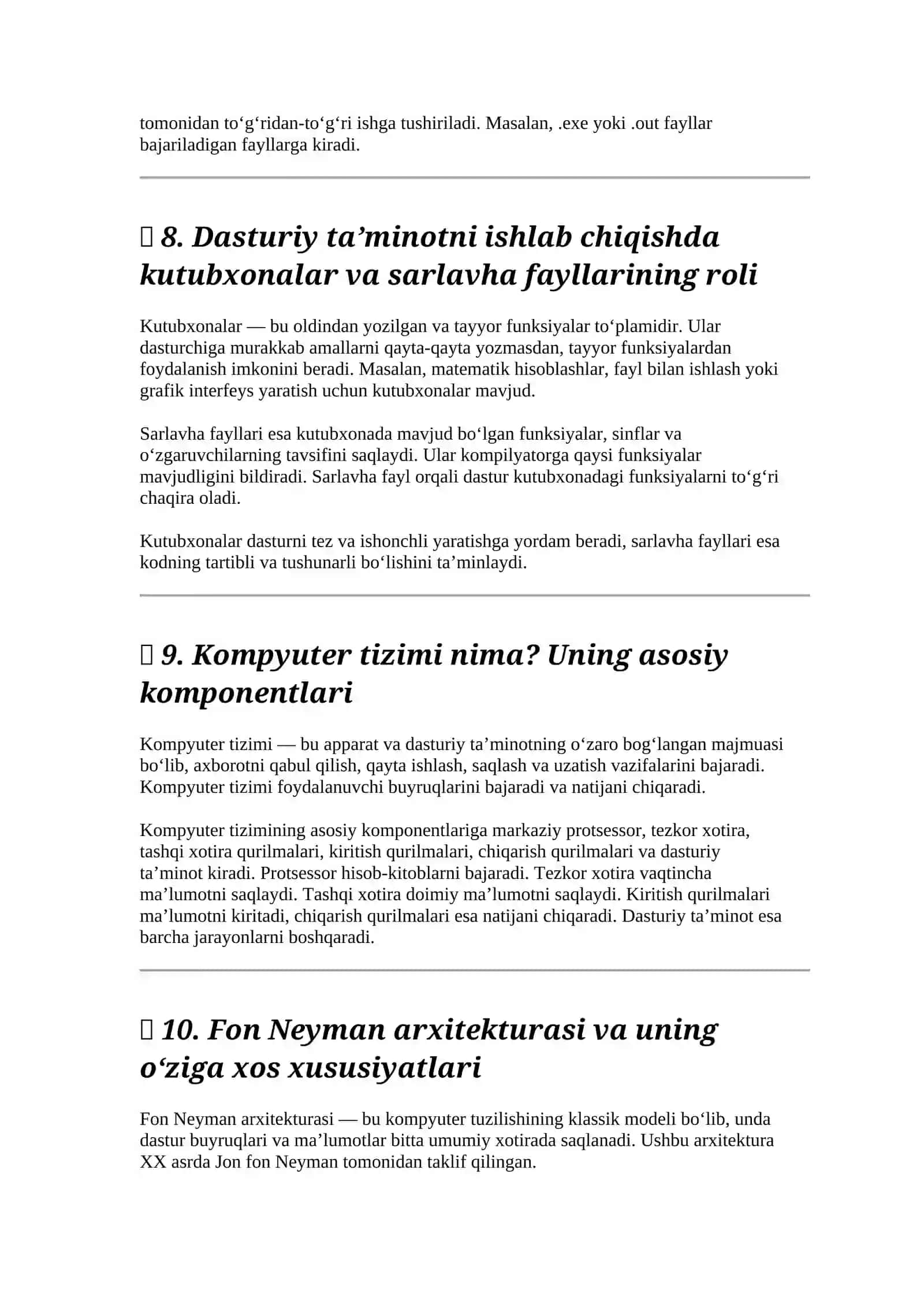Tizim Dasturlash va Amaliy Dasturlash 4