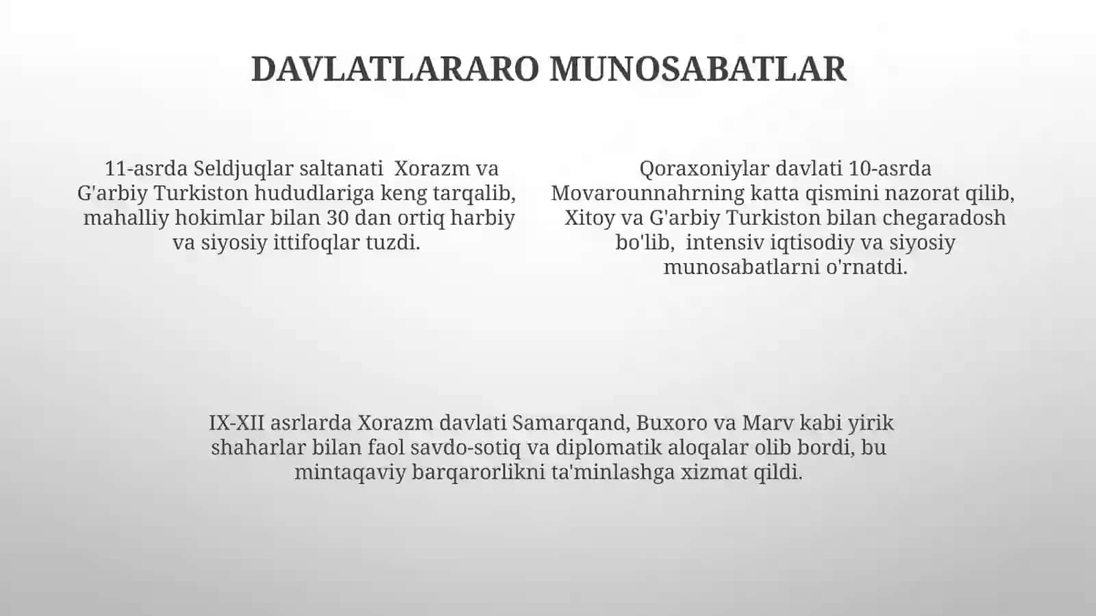 IX-XII ASRLARDAOʻZBEKDAVLATCHILIGI 4
