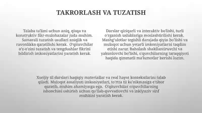 Til oʻqituvchisining nutqiga qoʻyilgan pedagogik talab 4