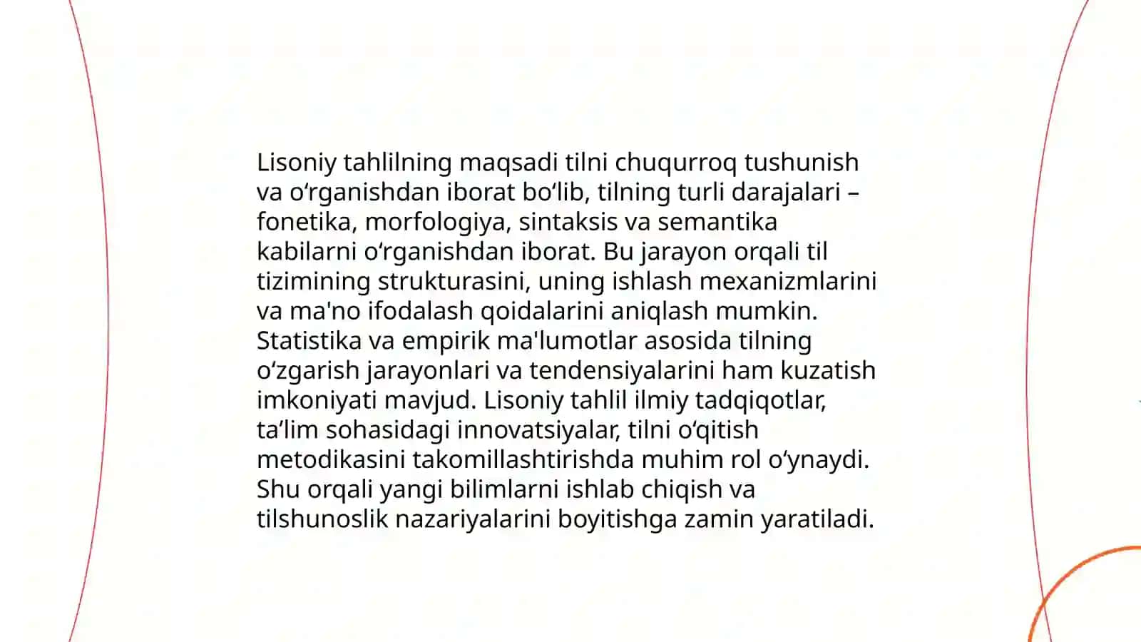 Badiiy matnda lisoniy tahlili kursi 4