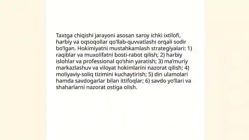 Buxoro amiri Abdulaxatxoning siyosiy merosi va sulola ta'siri 4