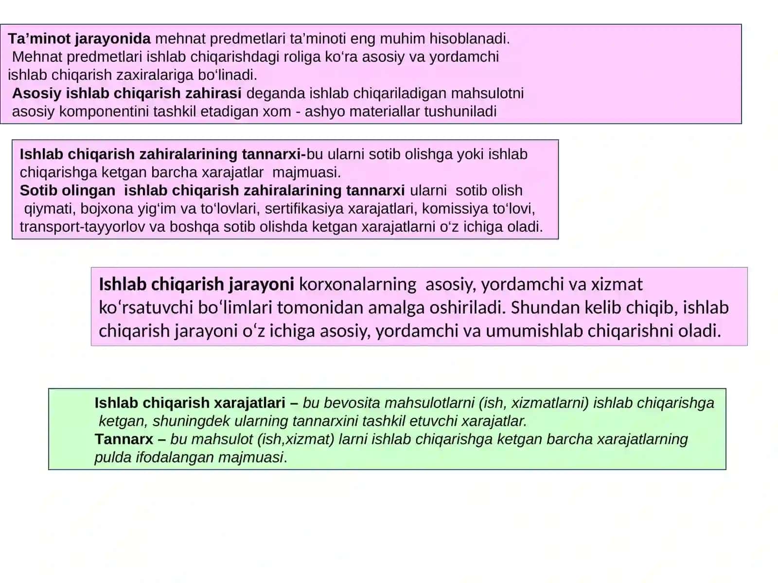 ASOSIY XО‘JALIK JARAYONLARI HISOBINING TAMOYILLARI 4