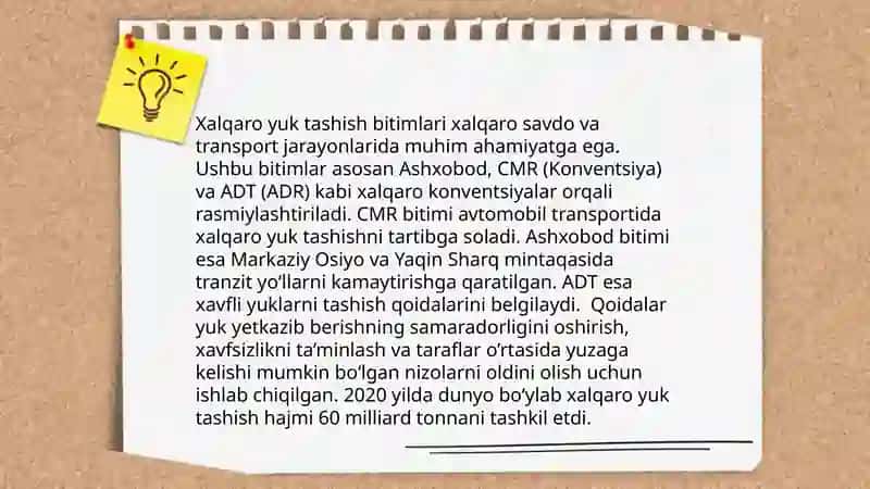 Xalqaro xususiy huquqda xalqaro yuk tashish 4