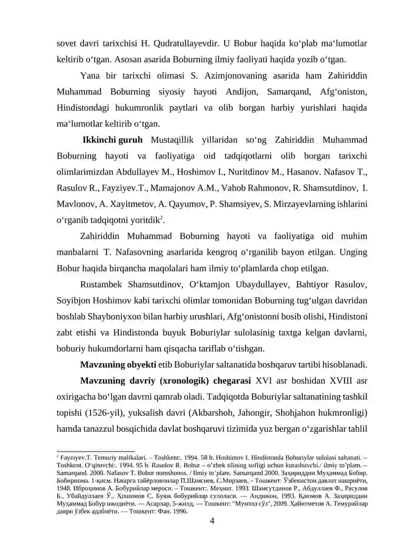 Boburiylar saltanati boshqaruv shakli 4