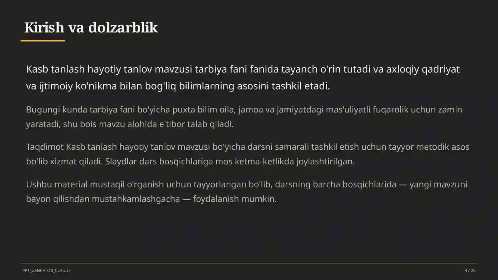 Kasb tanlash hayotiy tanlov (9-sinf) 4