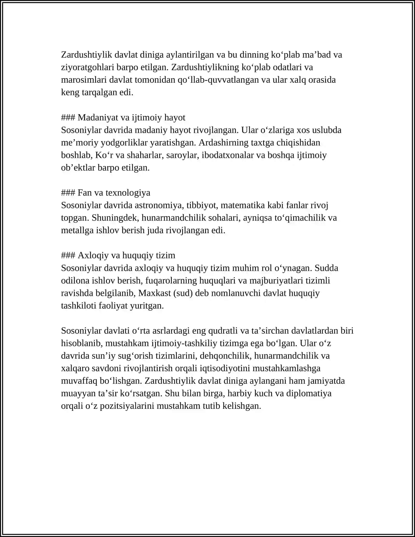 SOSONILAR DAVLATI TORISIDA MUSTAQIL ISH 4