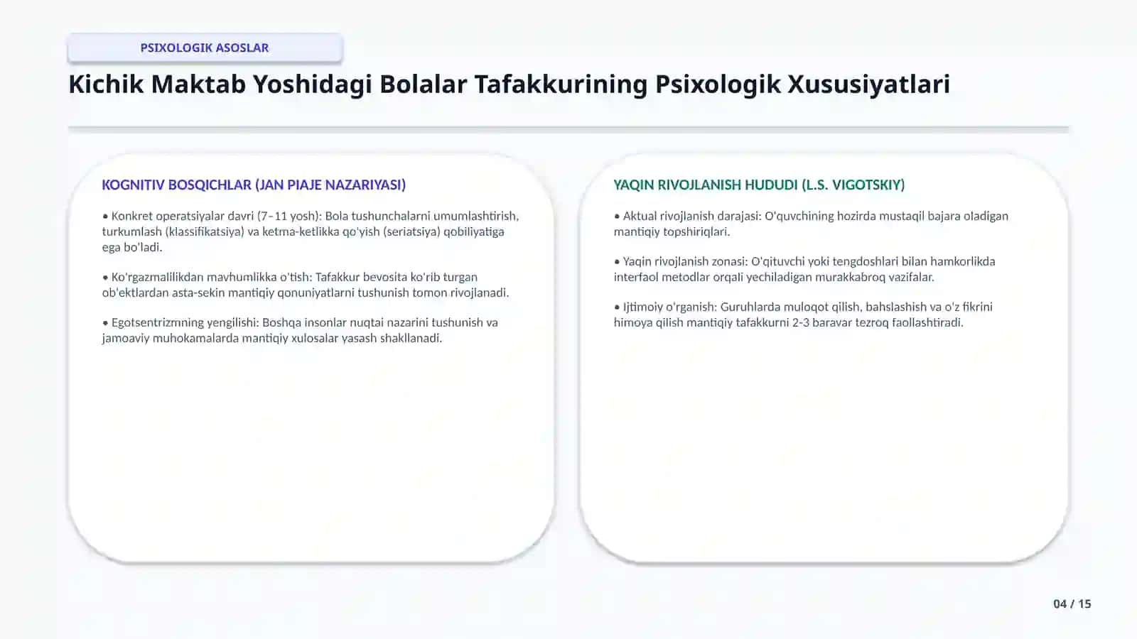 Pedagogika va boshlang'ich ta'lim metodikasi 4