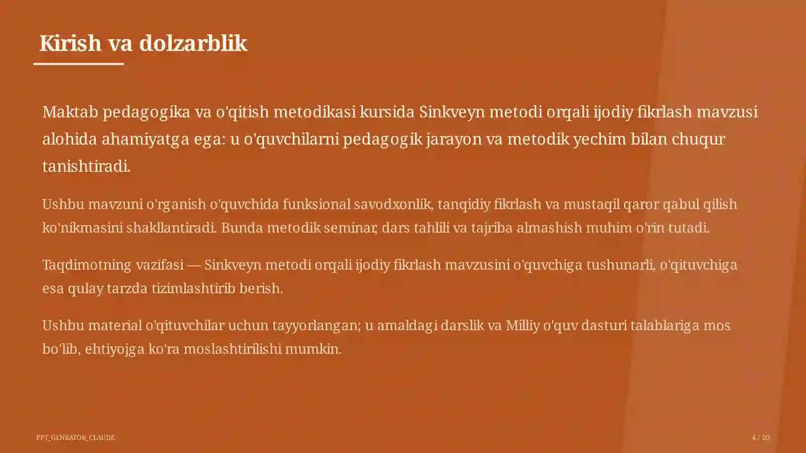 Sinkveyn metodi orqali ijodiy fikrlash 4