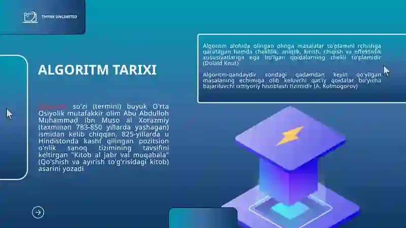 ALGORITMLAR VA ULARNING TURLARI 4