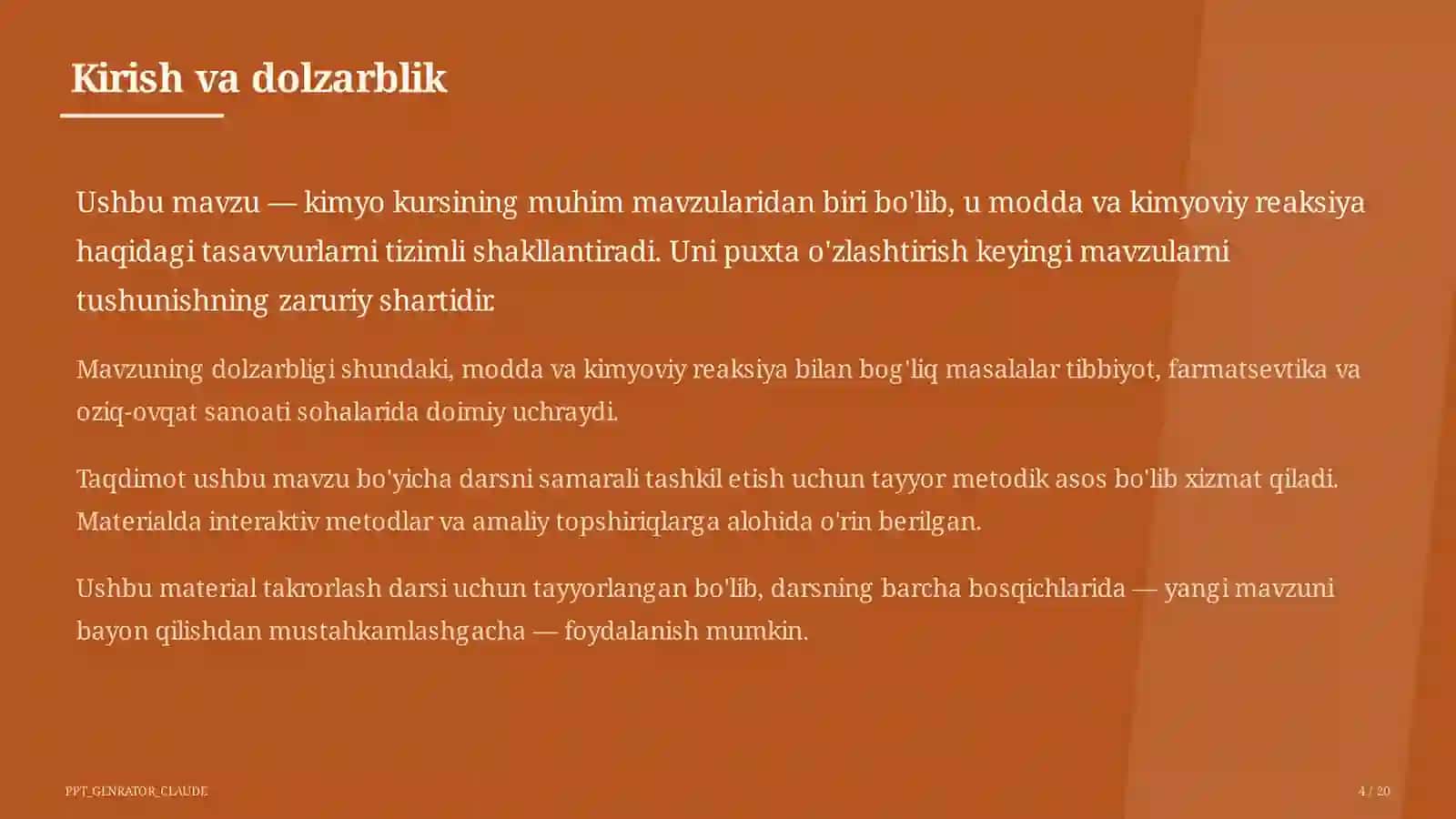 Moddalar va ularning xossalari: sof modda va aralashma (7-sinf) 4