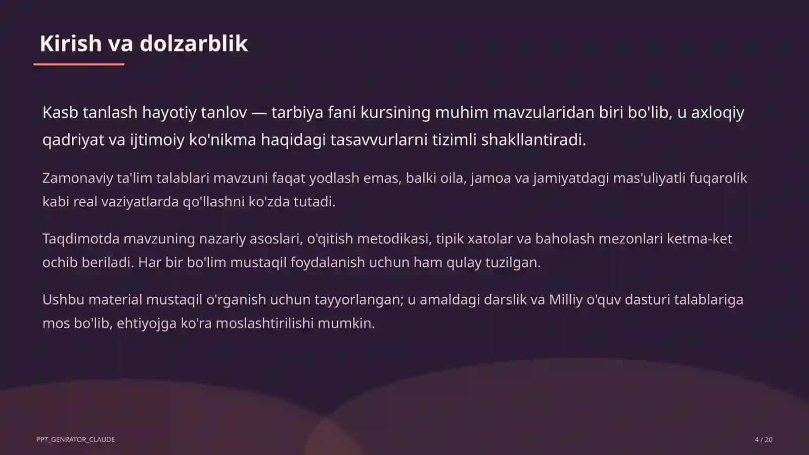 Kasb tanlash hayotiy tanlov (9-sinf) 4