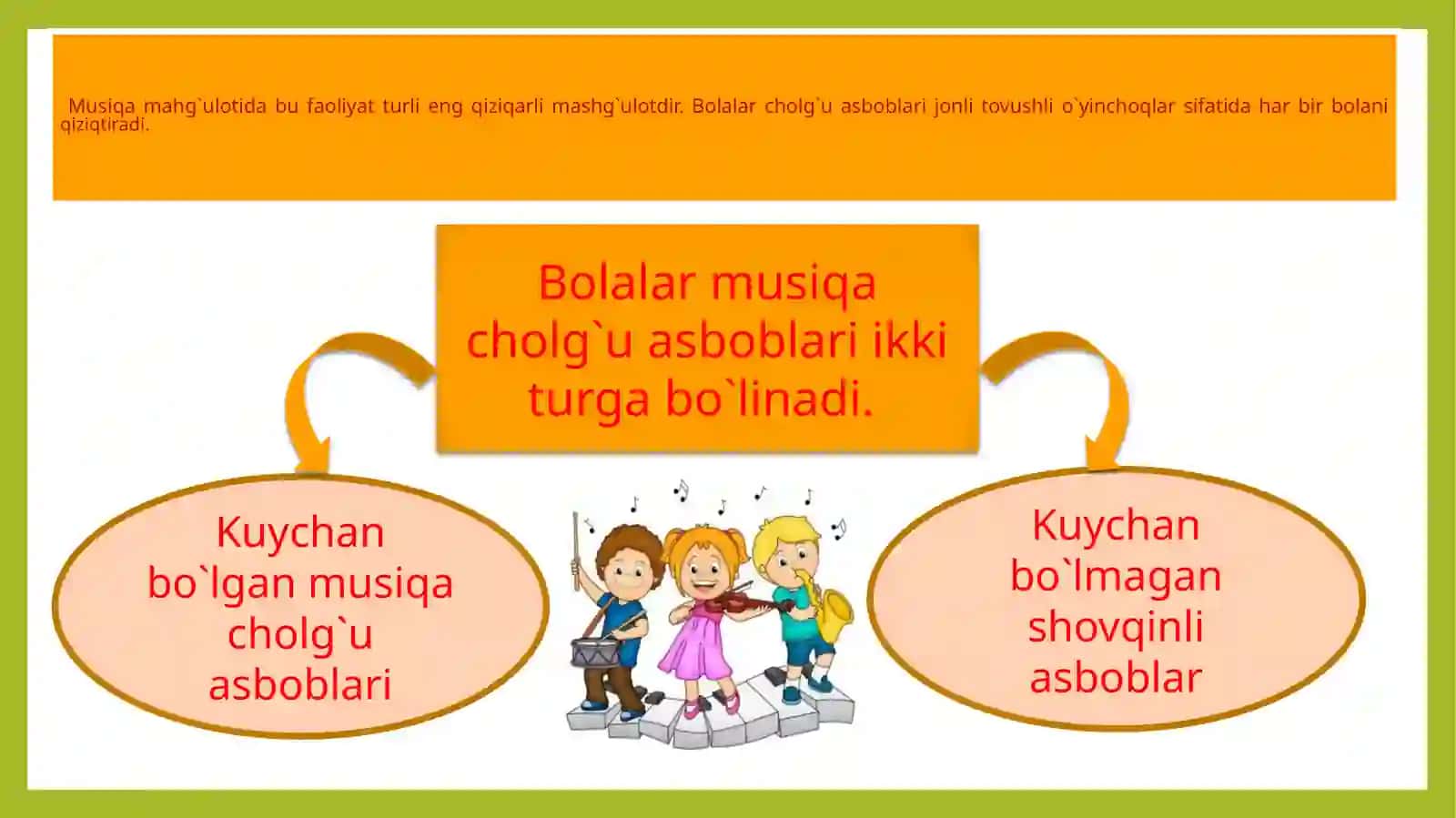 Maktabgacha ta’lim muassasalarida musiqa cholg’u asboblarida ijroga o’rgatish 4
