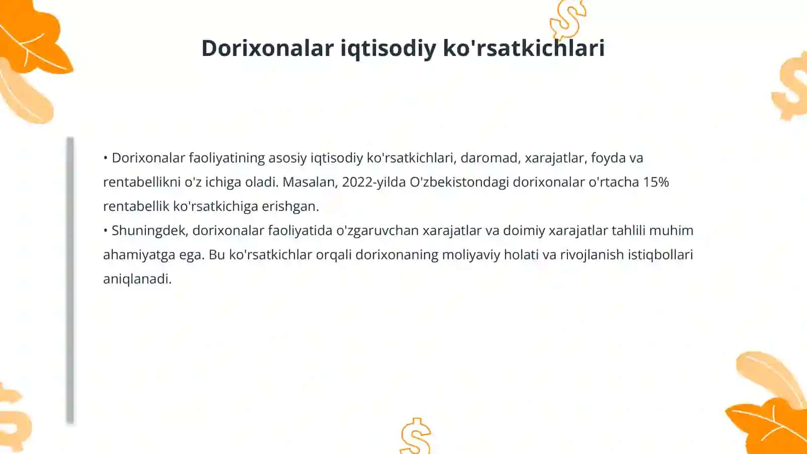 Dorixonalar faoliyatining iqtisodiy tahlil manbaalari 4