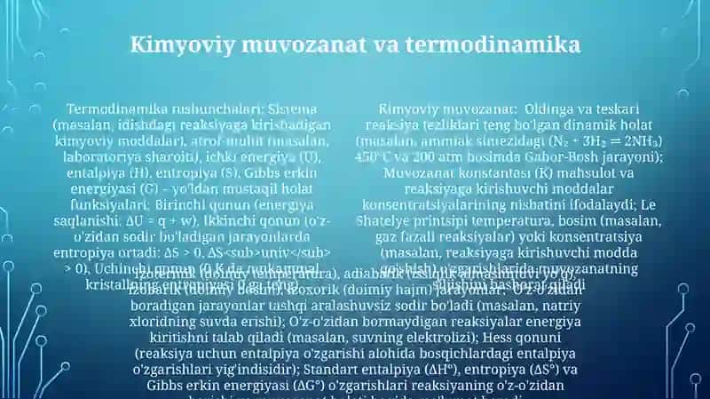 Kimyoviy termodinamika 4