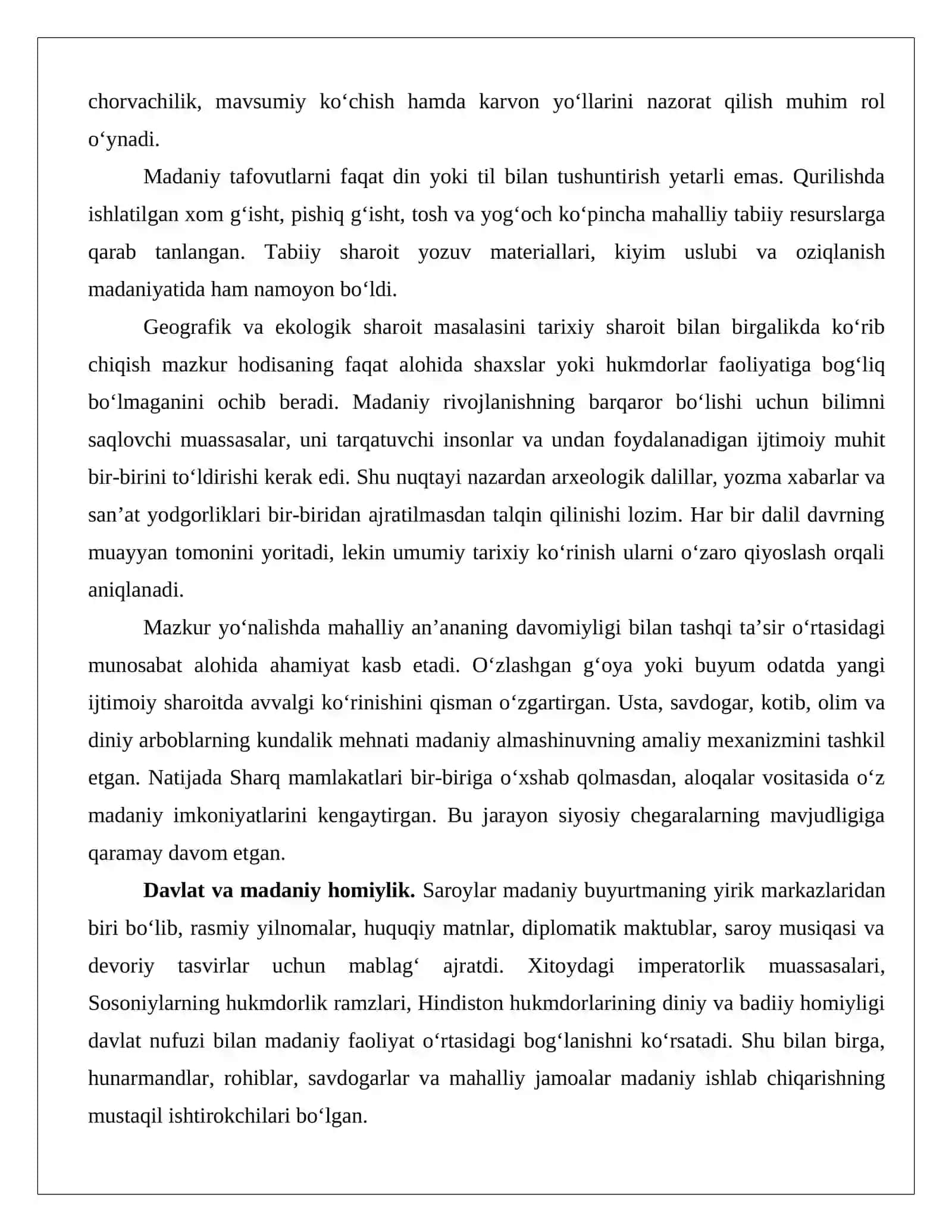 Ilk o‘rta asrlarda sharq mamlakatlarida madaniy hayot 4