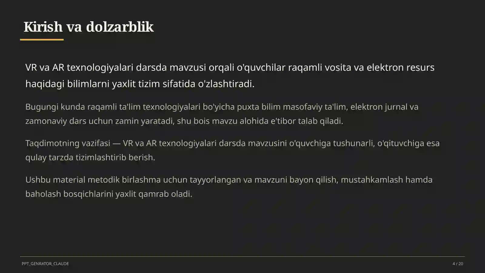 VR va AR texnologiyalari darsda 4