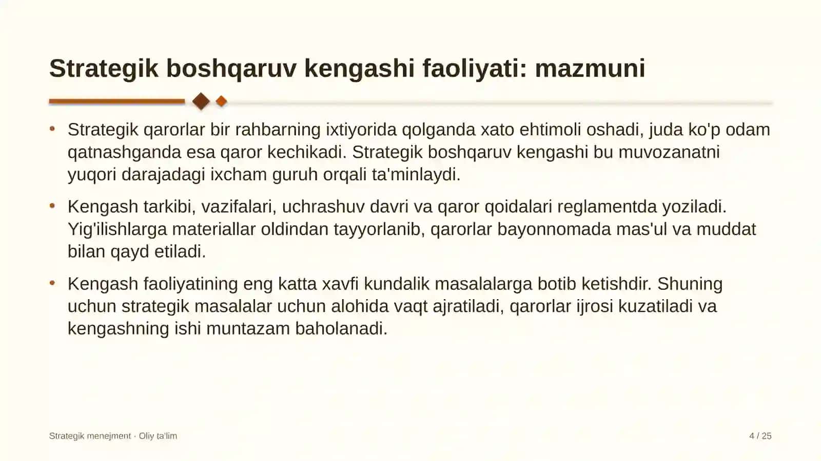 turoperatorlik kompaniyalarida strategik boshqaruv kengashi faoliyatini tashkil etish 6816 4