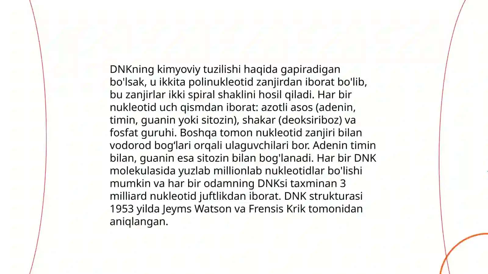 Genomika, irsiy omillarning tuzilishi va xususiyatlari 4