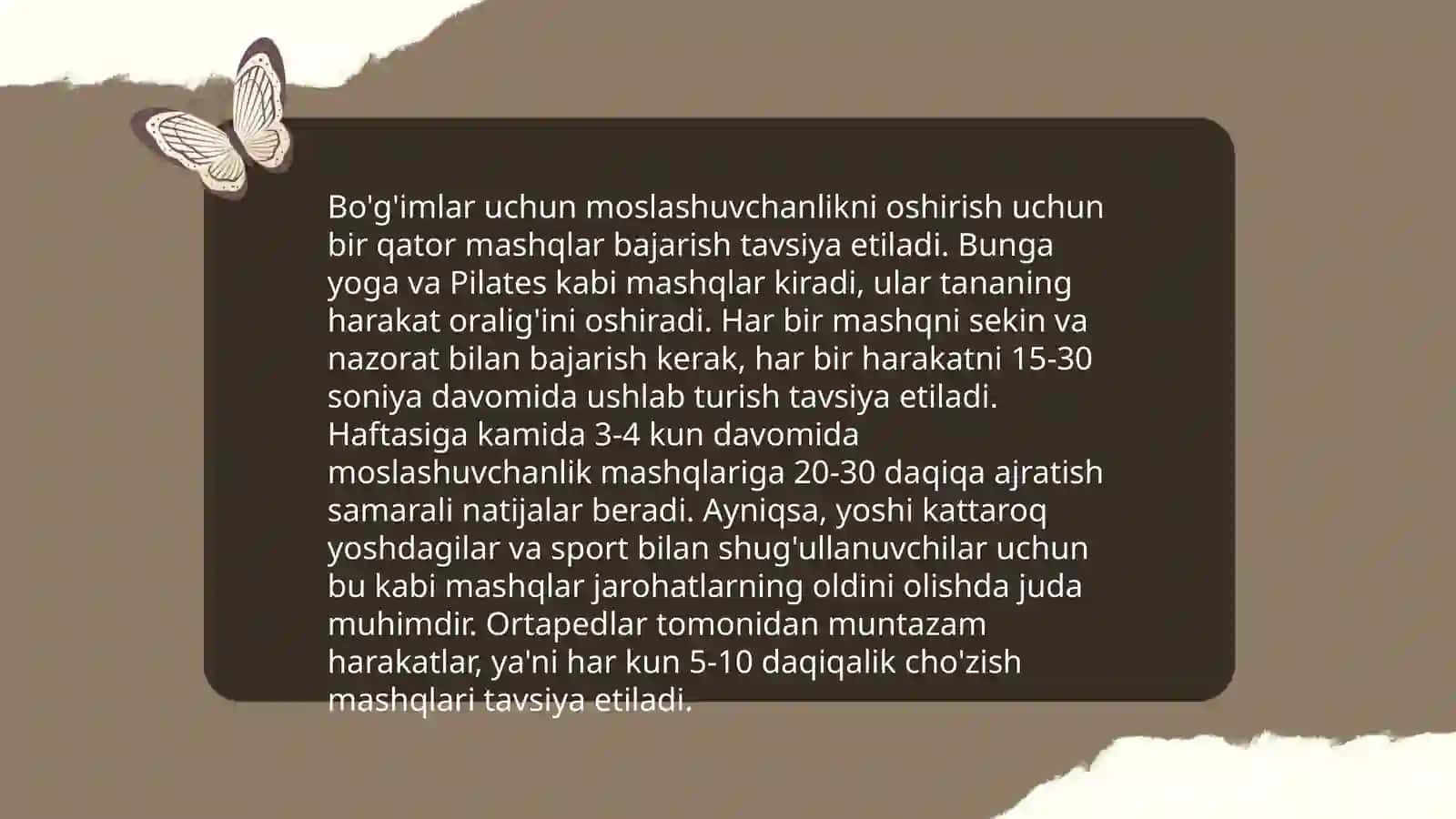Podagra kasalligida maxsus mashqlarni tanlash va jismoniy mashqlar majmuasini tuzish 4
