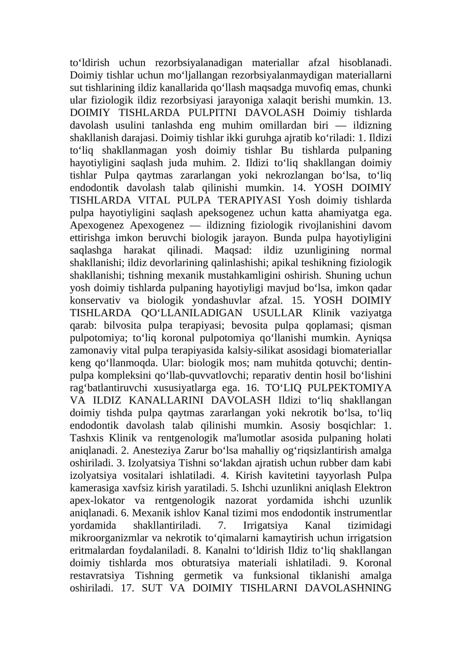 BOLALARDA KECHADIGAN PULPITLARNI DAVOLASHNING O‘ZIGA XOS XUSUSIYATLARI 4