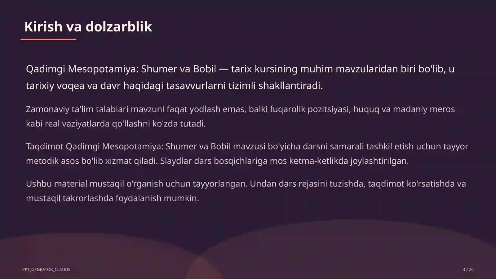 Qadimgi Mesopotamiya: Shumer va Bobil (6-sinf) 4