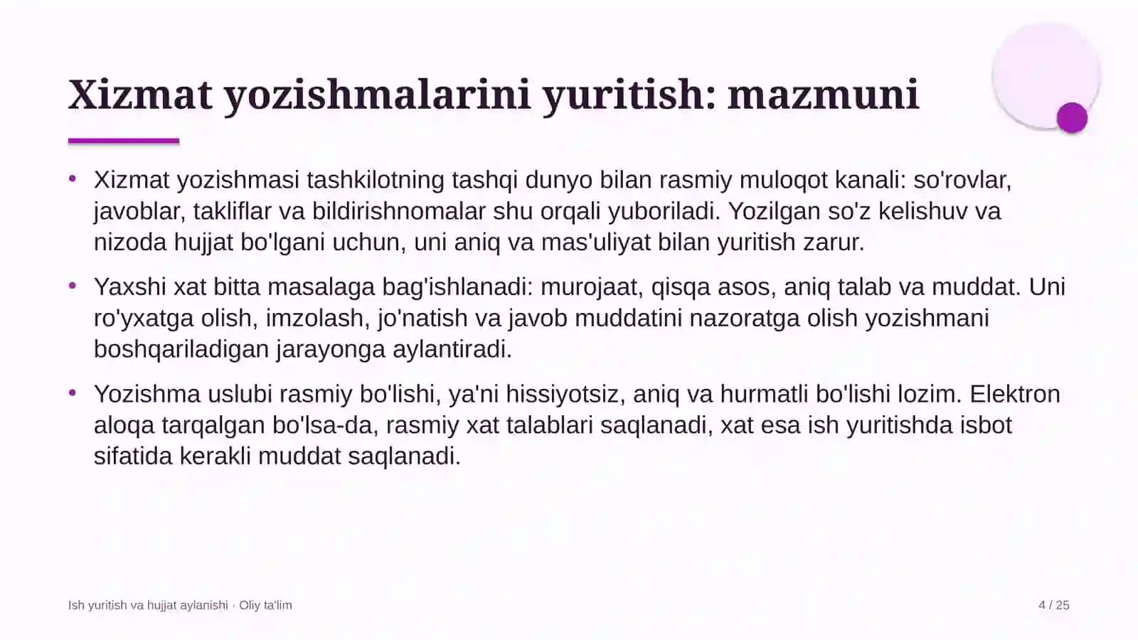 sun'iy yo'ldosh aloqasida xizmat yozishmalarini yuritish 8324 4