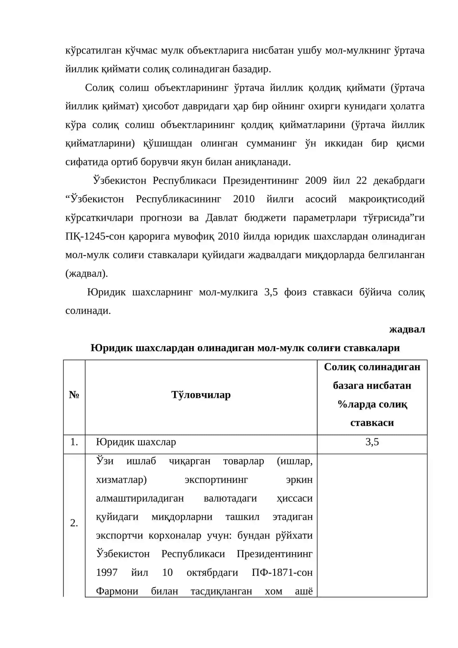 Юридик ва жисмоний шахслар мол-мулкига солинадиган солиқ 4