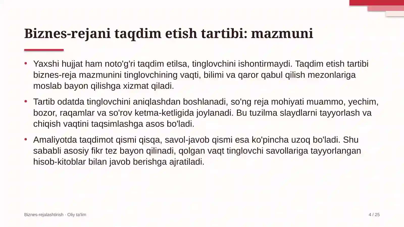 tadbirlarni tashkil etish agentliklarida biznes rejani taqdim etish tartibi 2260 4