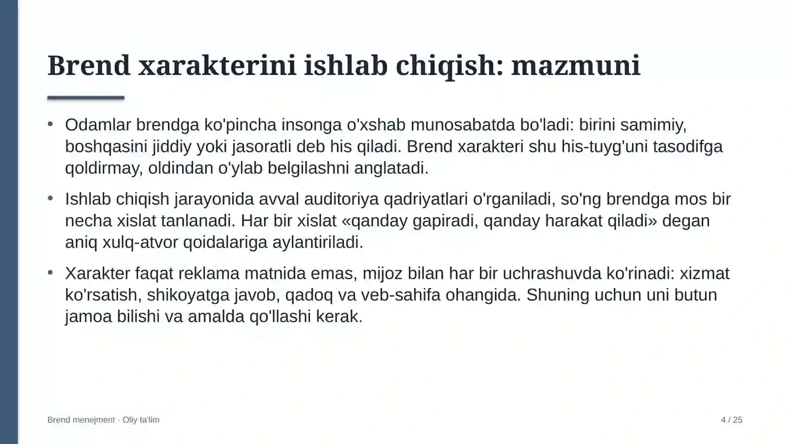 Fintex kompaniyalarida brend xarakterini ishlab chiqish 4