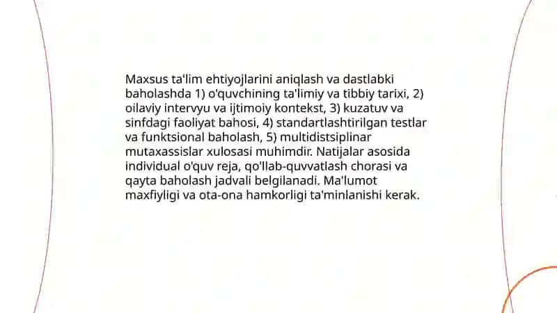 Inklyuziv ta'limni amalga oshirish jarayoni alohida talim ehtiyojlari bo'lgan bolaning shaxsini rivojlanishining xususiyatlari 4