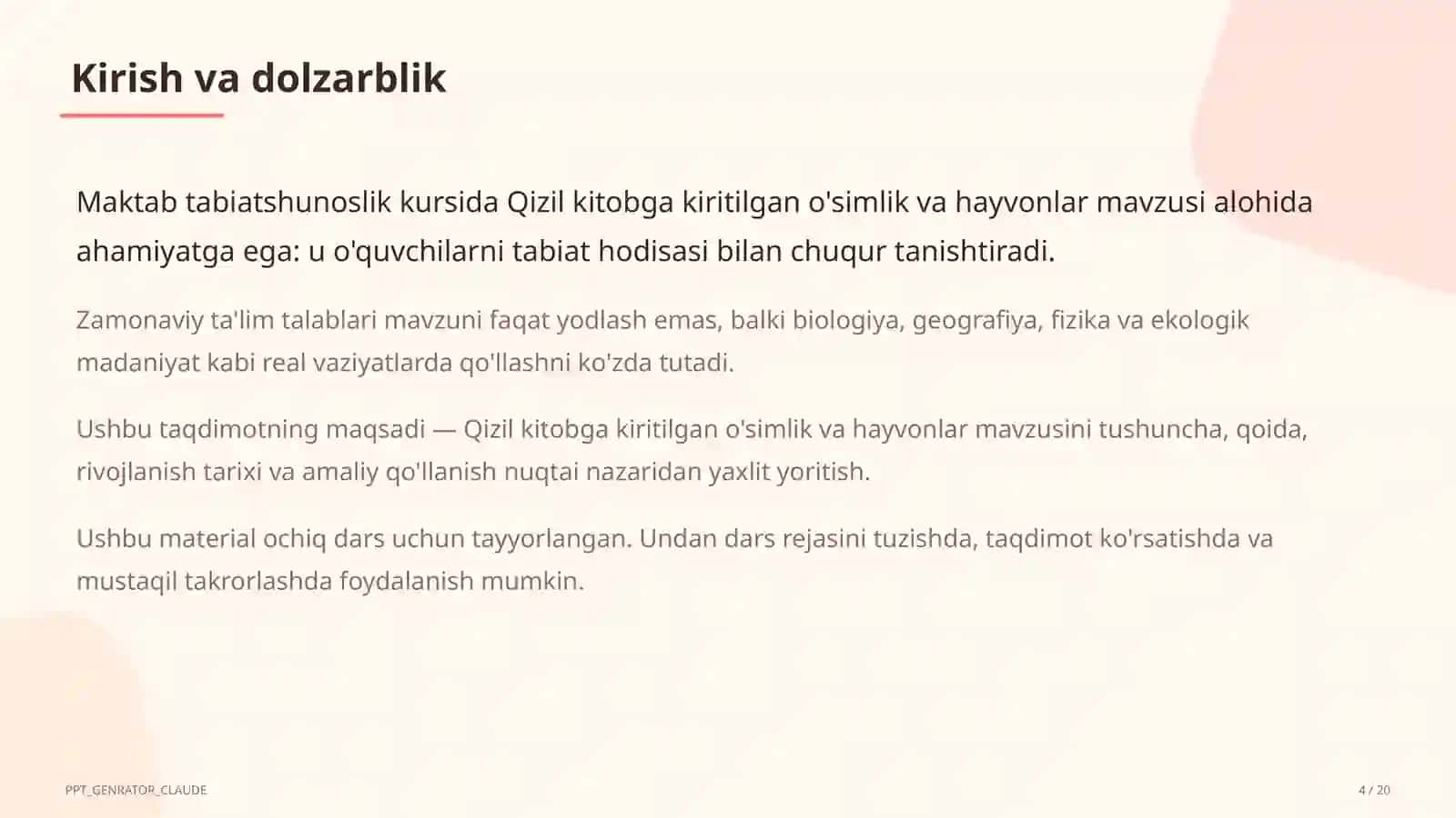 Tabiatshunoslik (1– 4) 4