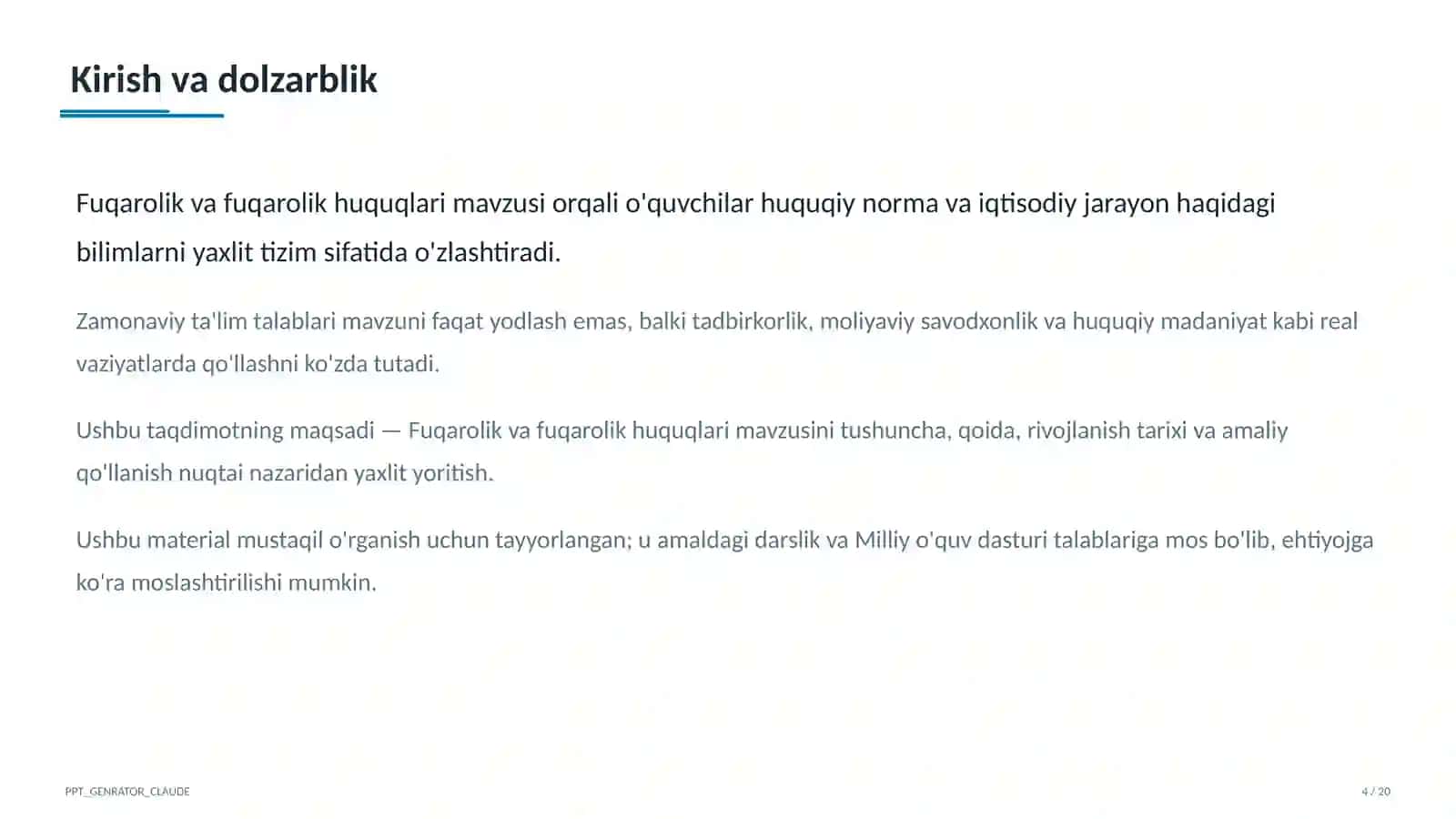Huquq va iqtisodiyot asoslari (9–11) 4