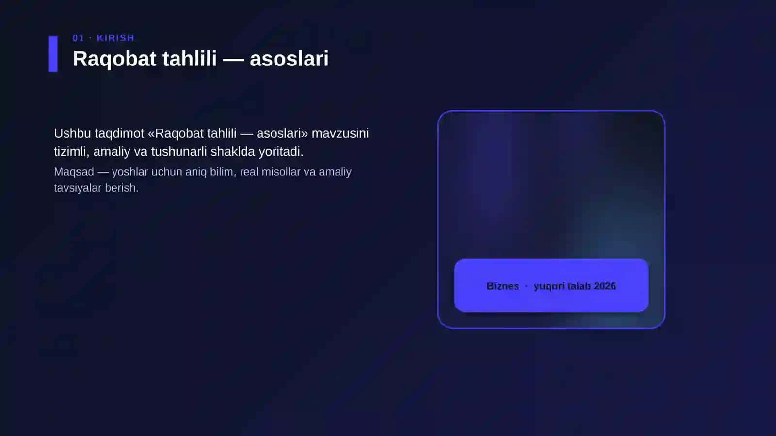 Raqobat tahlili — asoslari 4