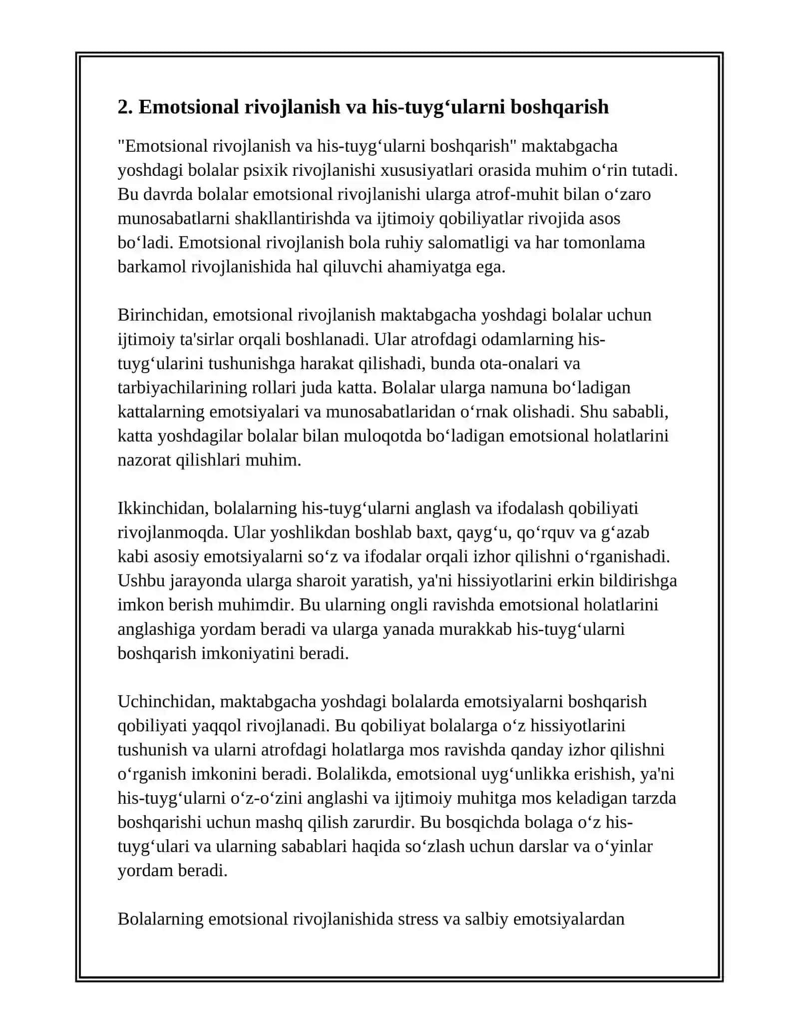 MAKTABGACHA YOSH DAVRIDA PSIXIK RIVOJLANISHI XUSUSIYATLARI 4