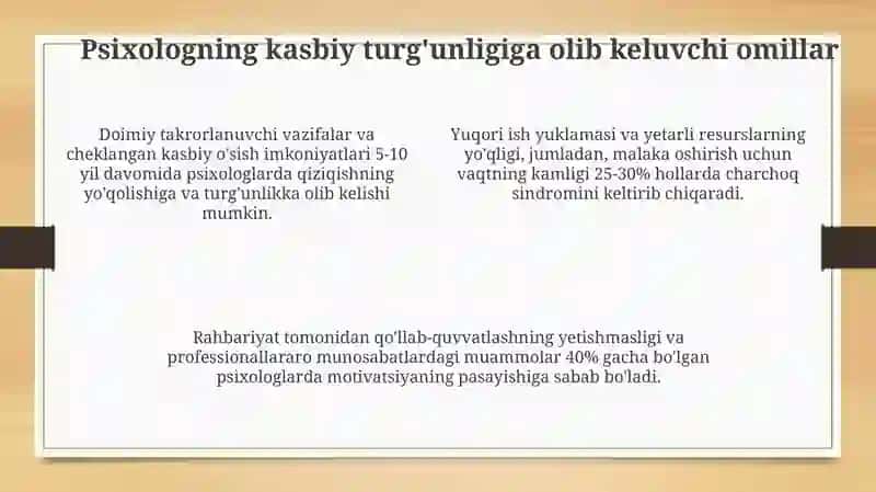 Psixolog kasbiy faoliyatida professional stagnatsiya 4