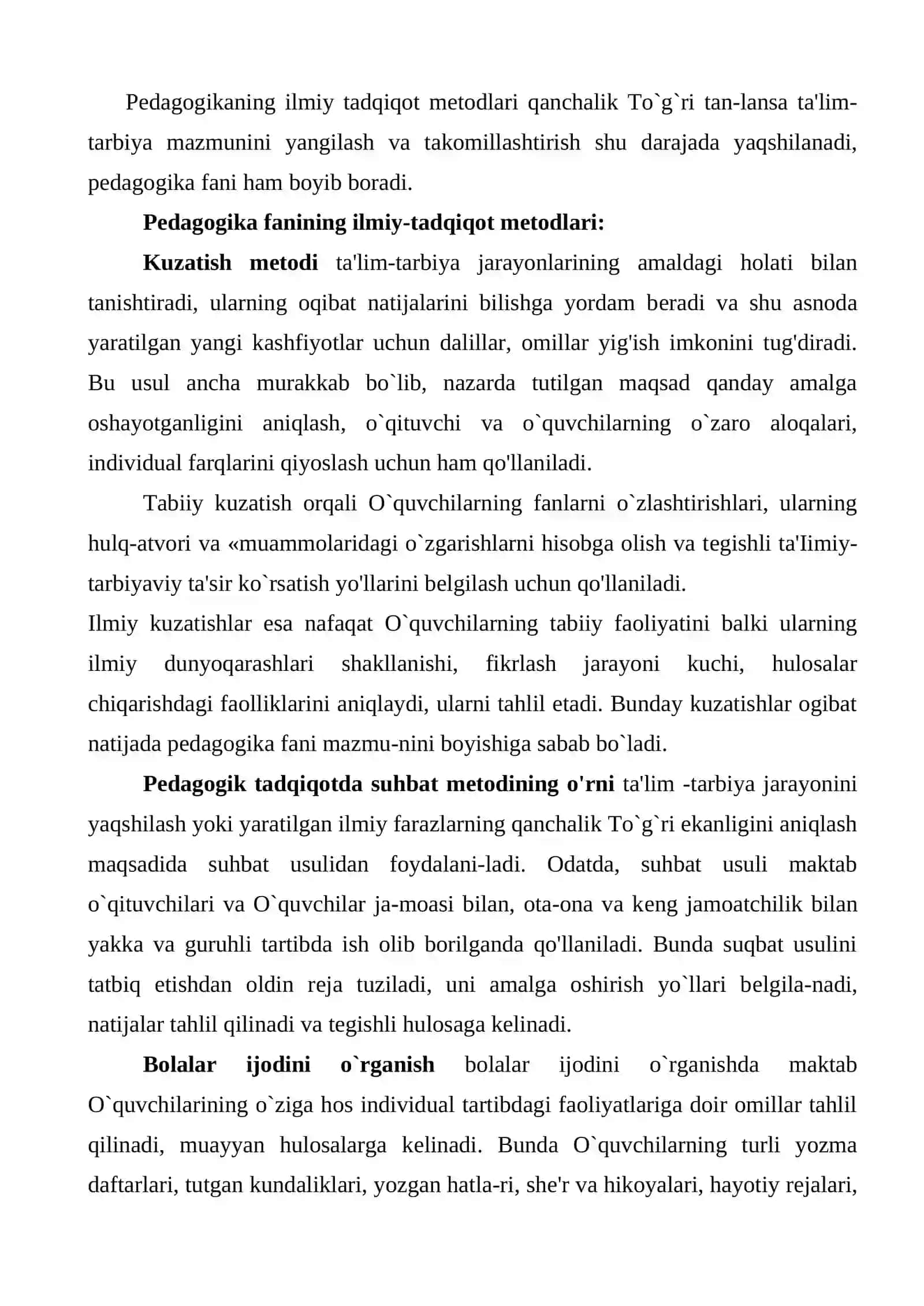 PЕDAGOGIKA FANINING ILMIY-TADQIQOT METODLARI 4