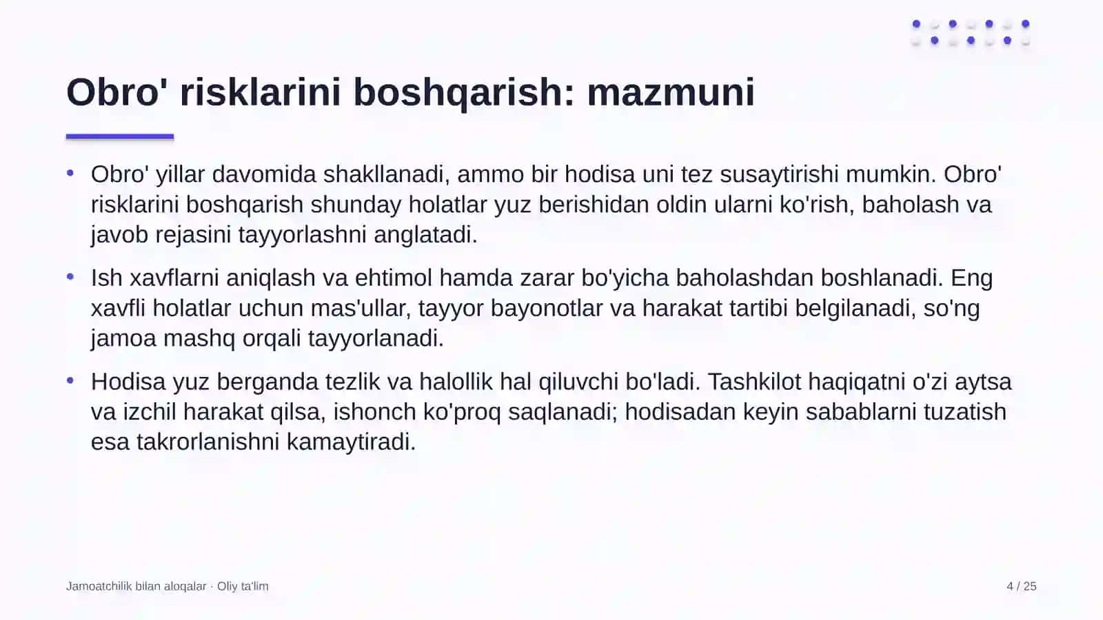 Issiqlik elektr stansiyalarida obro' risklarini boshqarish 4