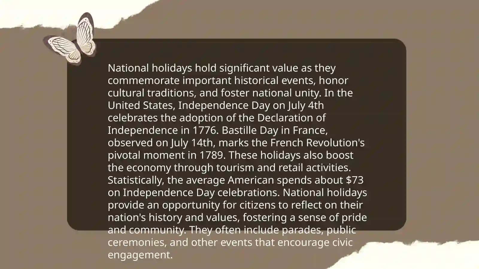 National holidays 4