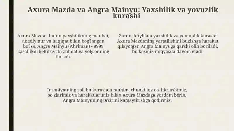Zardushtiylik ta'limotida ur-odatlar, marosimlar, ma'naviy ahloqiy qarashlar 4